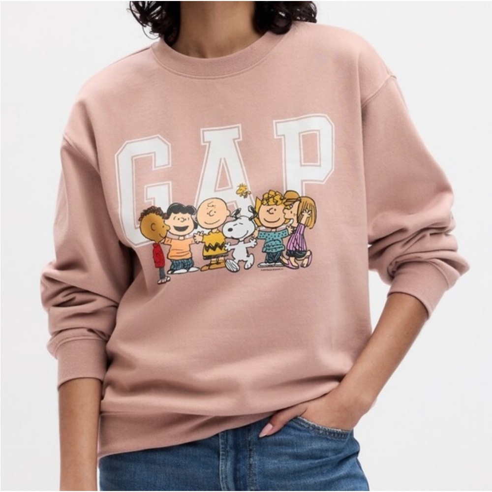 GAP x Peanuts Relaxed Logo Sweatshirt ~ Small